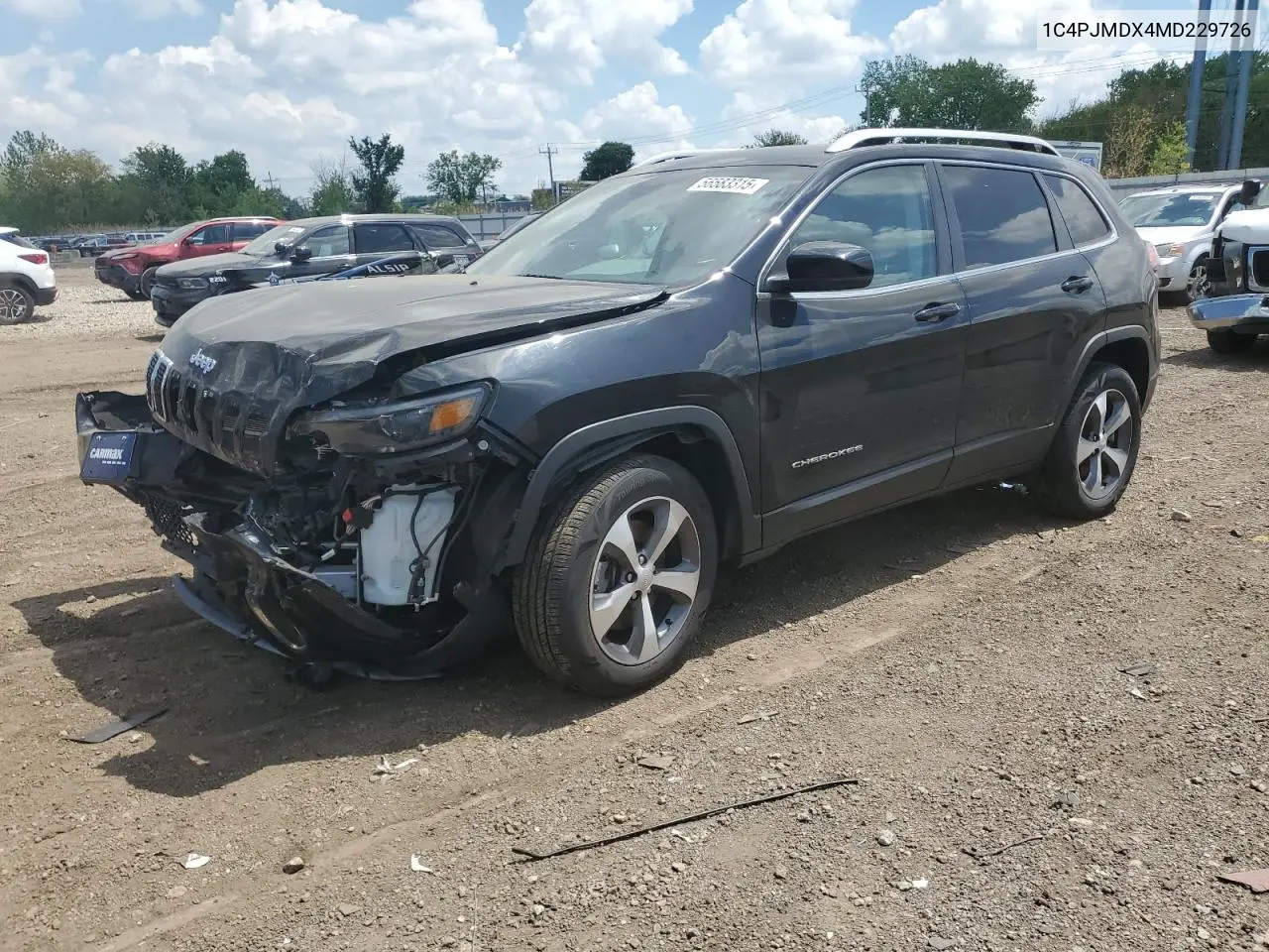 2021 Jeep Cherokee Limited VIN: 1C4PJMDX4MD229726 Lot: 56583315