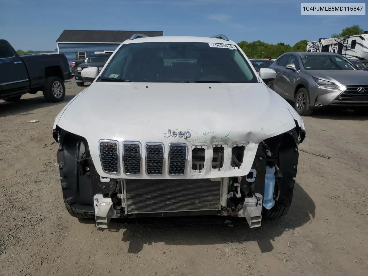 2021 Jeep Cherokee Latitude Plus VIN: 1C4PJMLB8MD115847 Lot: 56685555
