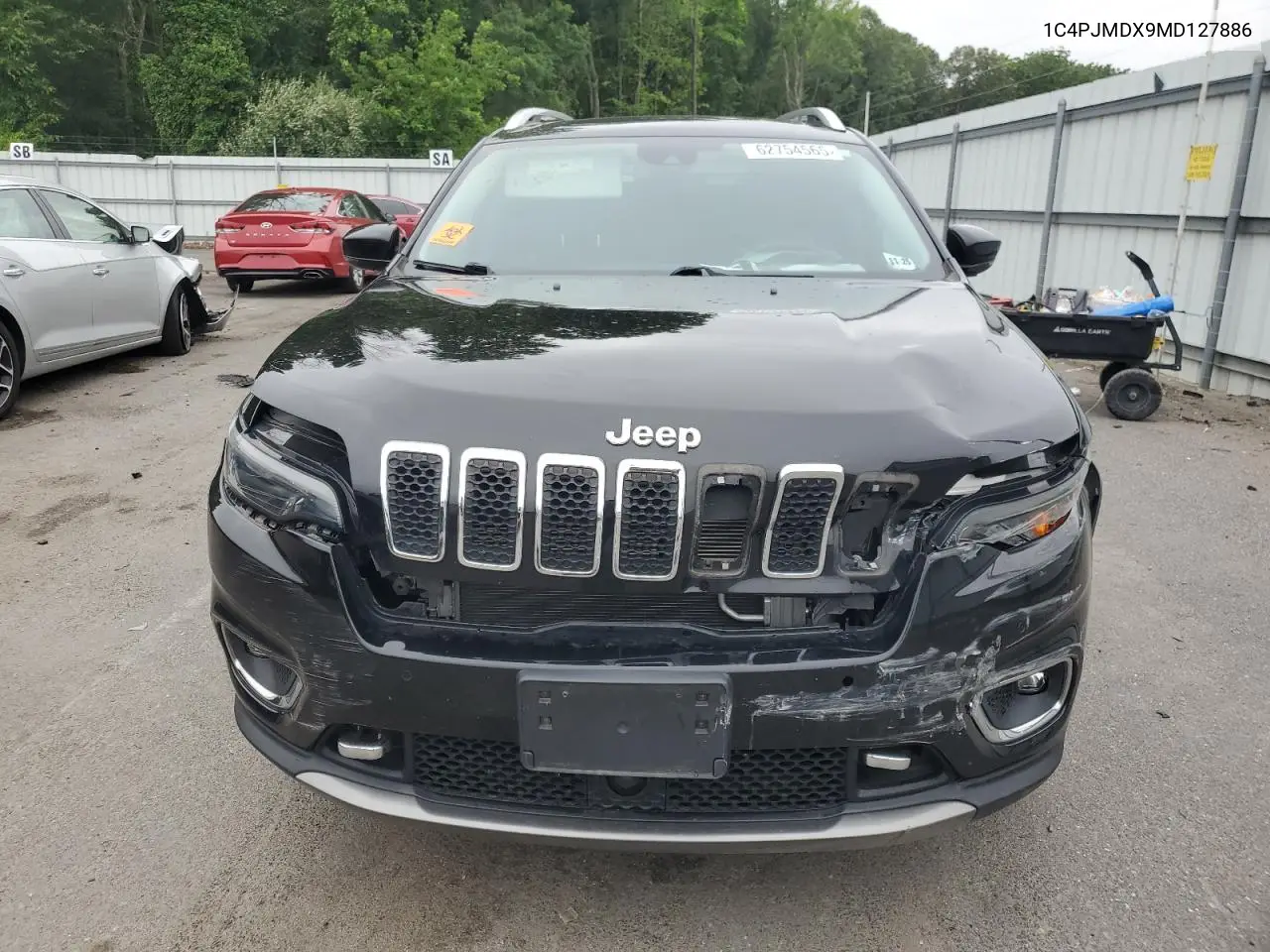 2021 Jeep Cherokee Limited VIN: 1C4PJMDX9MD127886 Lot: 62754565