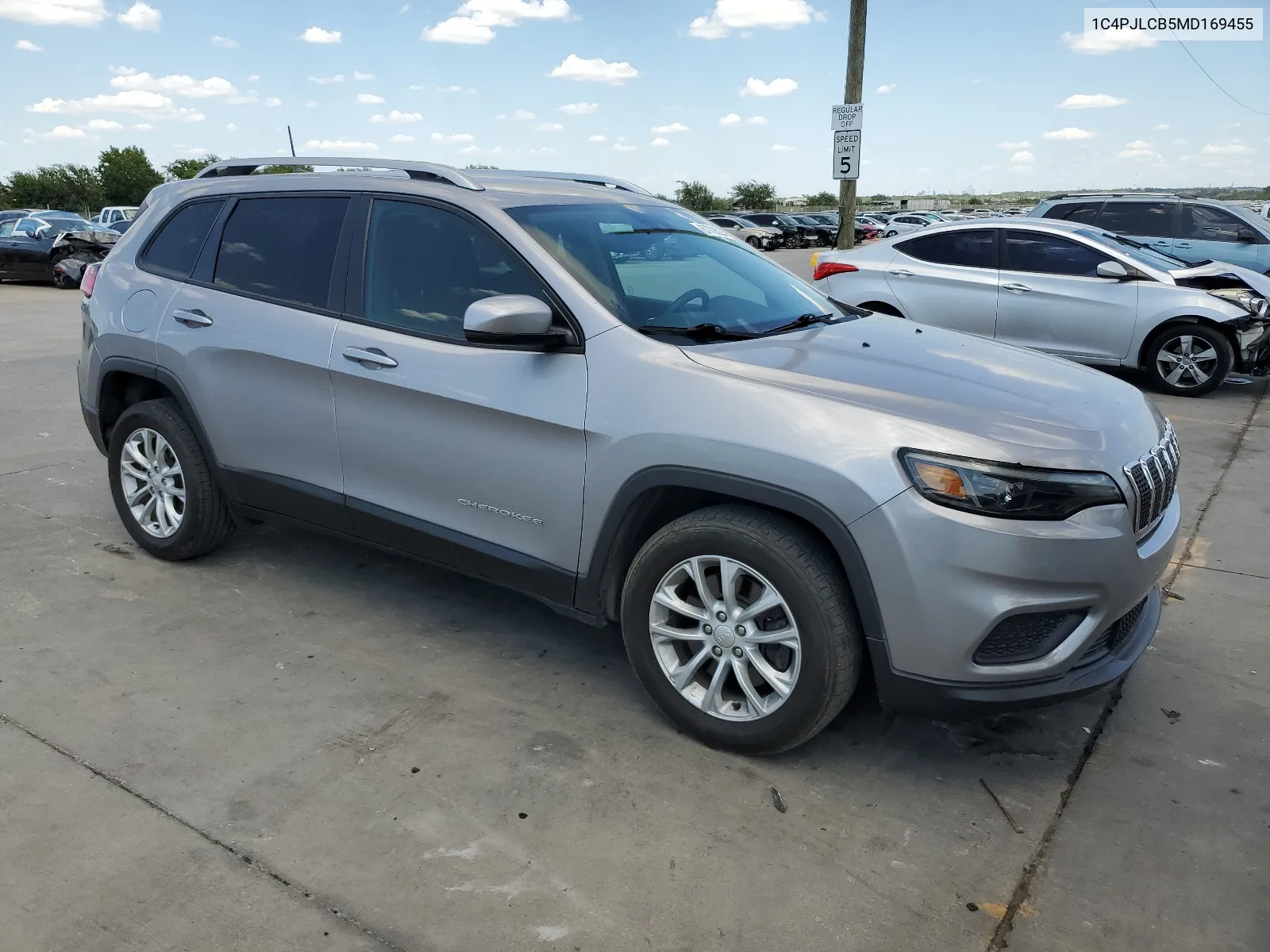 2021 Jeep Cherokee Latitude VIN: 1C4PJLCB5MD169455 Lot: 67706234