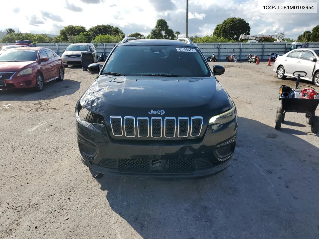 2021 Jeep Cherokee Latitude VIN: 1C4PJLCB1MD103954 Lot: 80455374