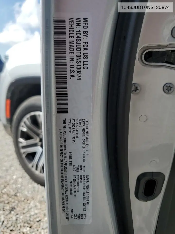 2022 Jeep Wagoneer Series Iii VIN: 1C4SJUDT0NS130874 Lot: 61506495