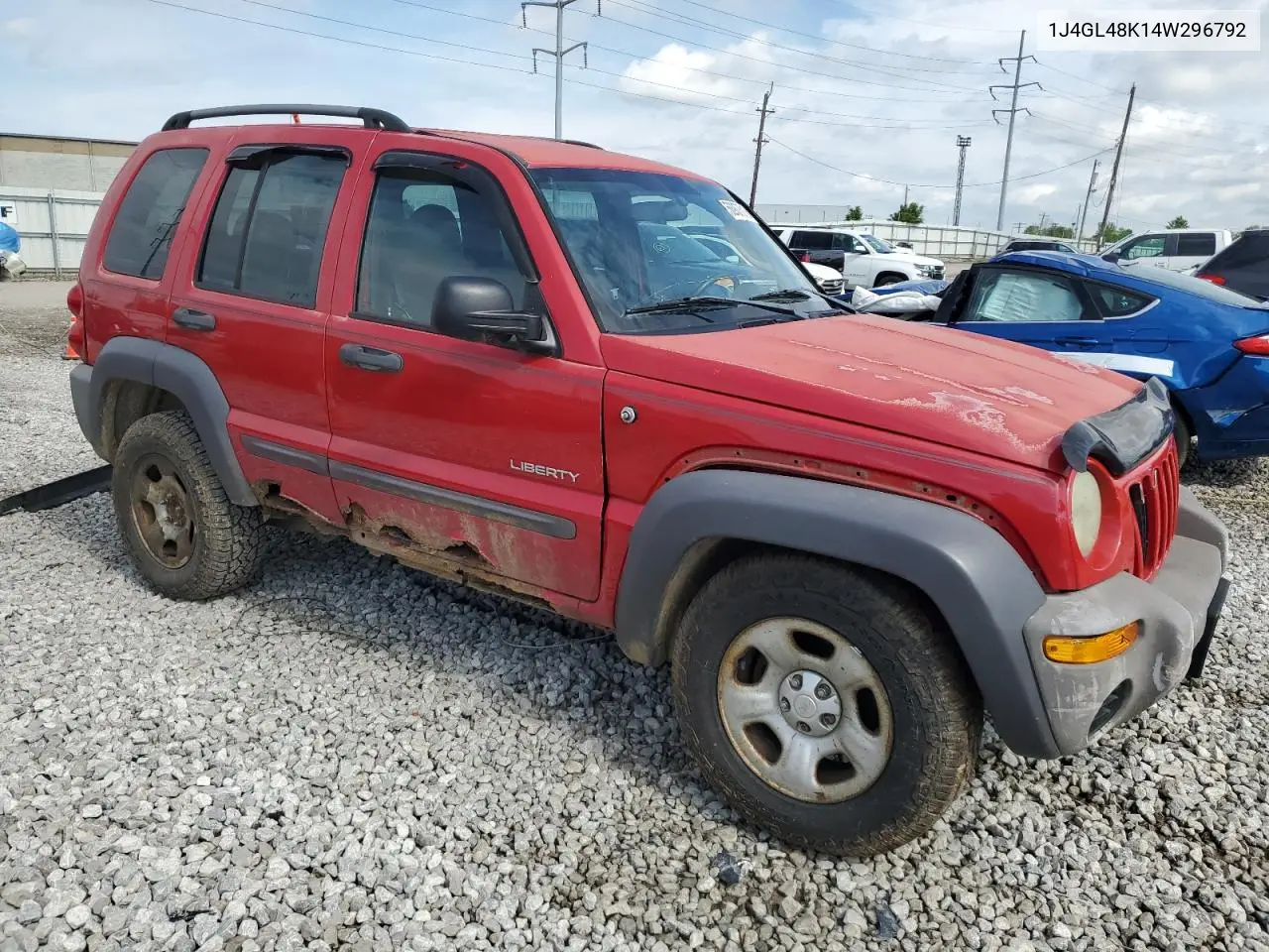 2004 Jeep Liberty Sport VIN: 1J4GL48K14W296792 Lot: 56937515