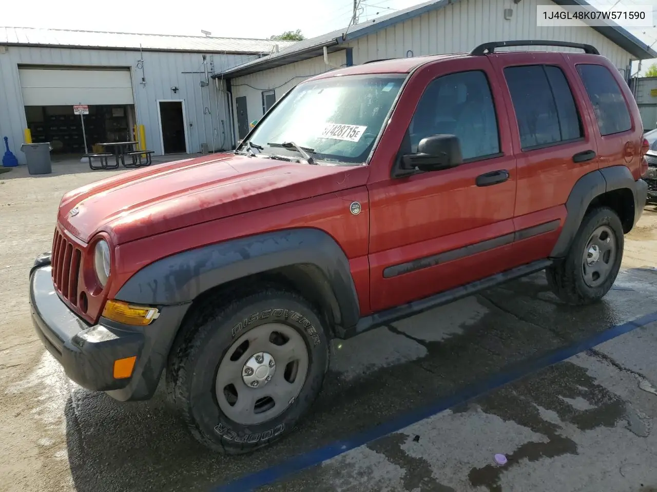 2007 Jeep Liberty Sport VIN: 1J4GL48K07W571590 Lot: 57428715