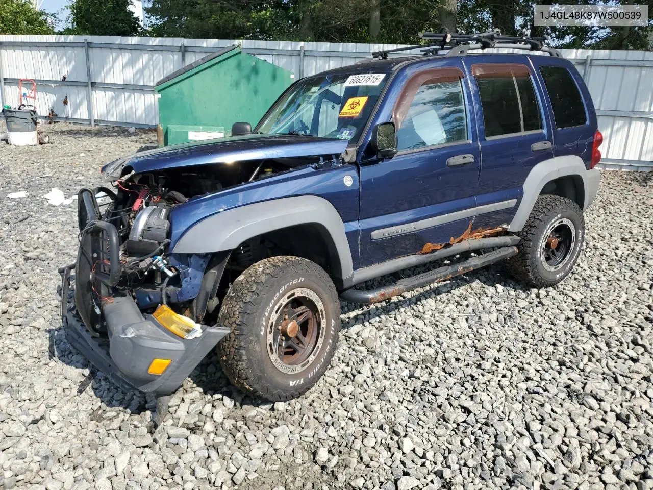 2007 Jeep Liberty Sport VIN: 1J4GL48K87W500539 Lot: 60627615