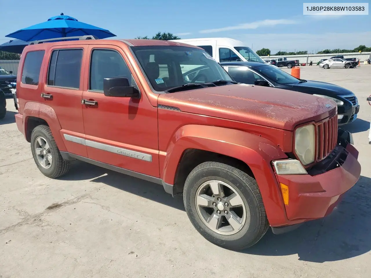 2008 Jeep Liberty Sport VIN: 1J8GP28K88W103583 Lot: 65743115