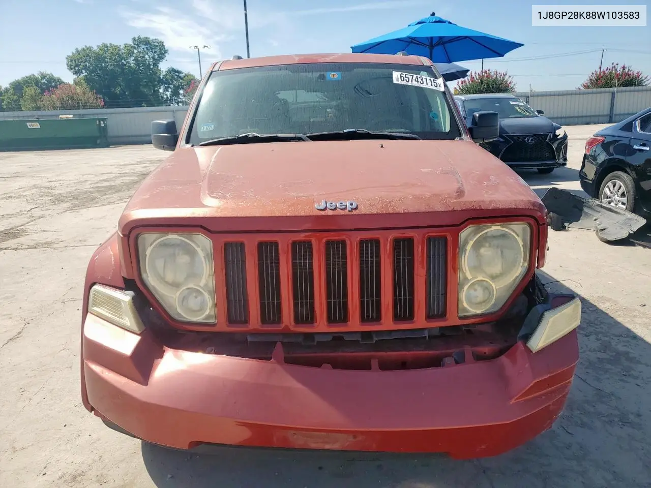 2008 Jeep Liberty Sport VIN: 1J8GP28K88W103583 Lot: 65743115