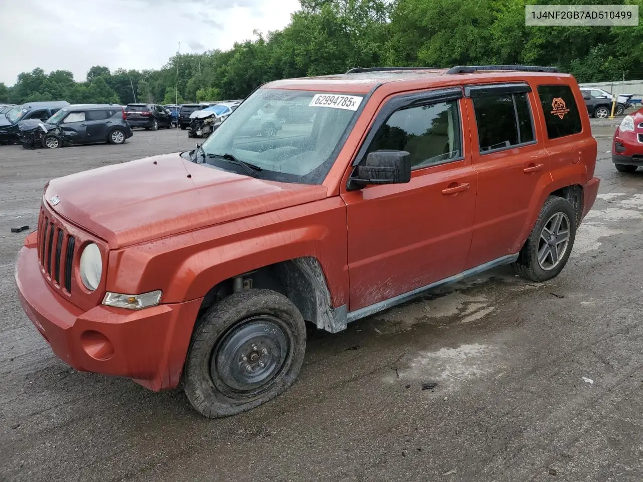 2010 Jeep Patriot Sport VIN: 1J4NF2GB7AD510499 Lot: 62994785