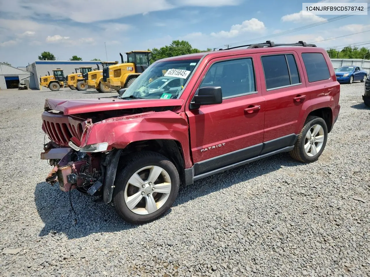 2012 Jeep Patriot Latitude VIN: 1C4NJRFB9CD578742 Lot: 62815845