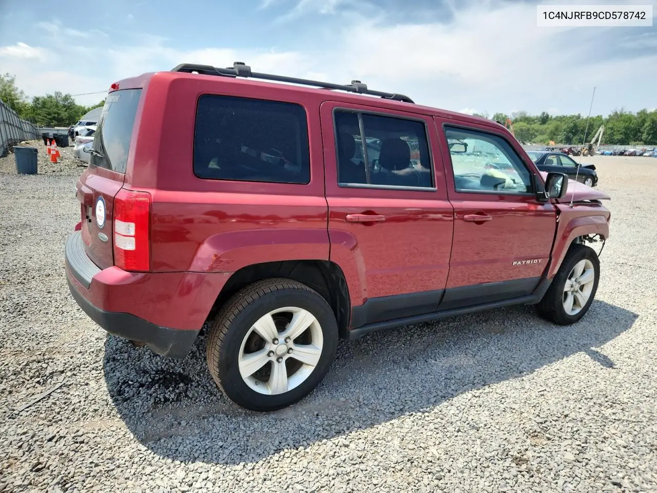 2012 Jeep Patriot Latitude VIN: 1C4NJRFB9CD578742 Lot: 62815845