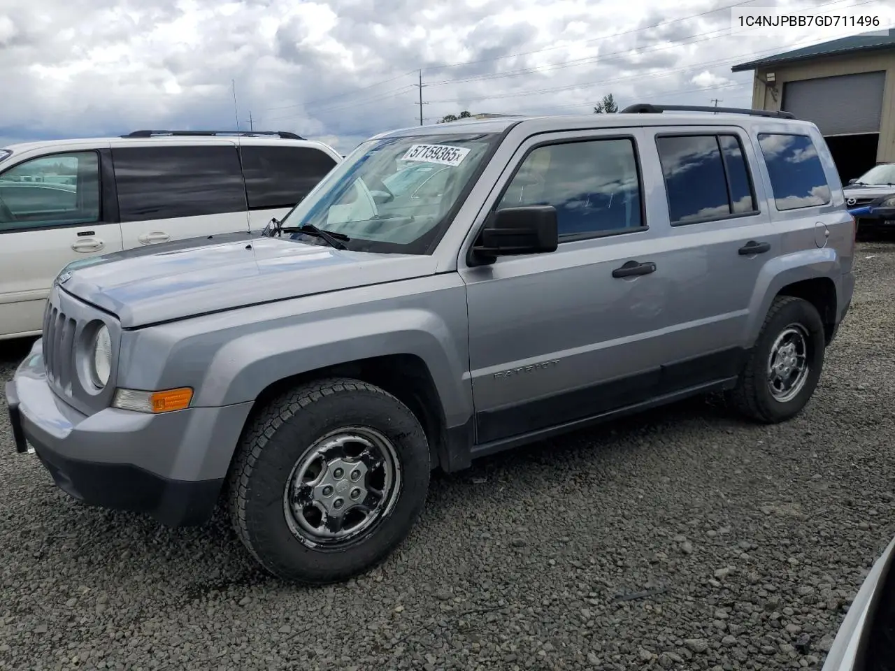 2016 Jeep Patriot Sport VIN: 1C4NJPBB7GD711496 Lot: 57159365