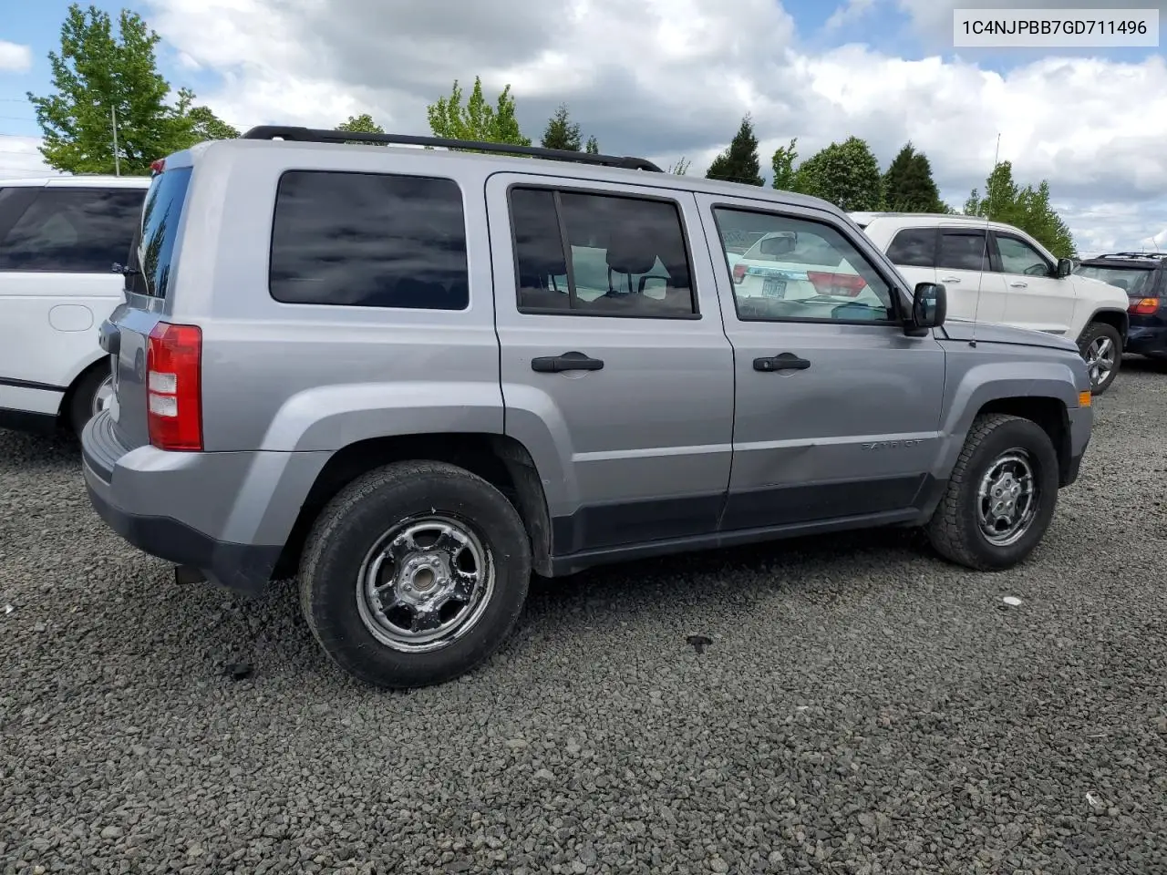 2016 Jeep Patriot Sport VIN: 1C4NJPBB7GD711496 Lot: 57159365