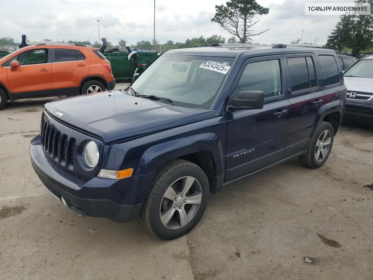 2016 Jeep Patriot Latitude VIN: 1C4NJPFA9GD536993 Lot: 63243425