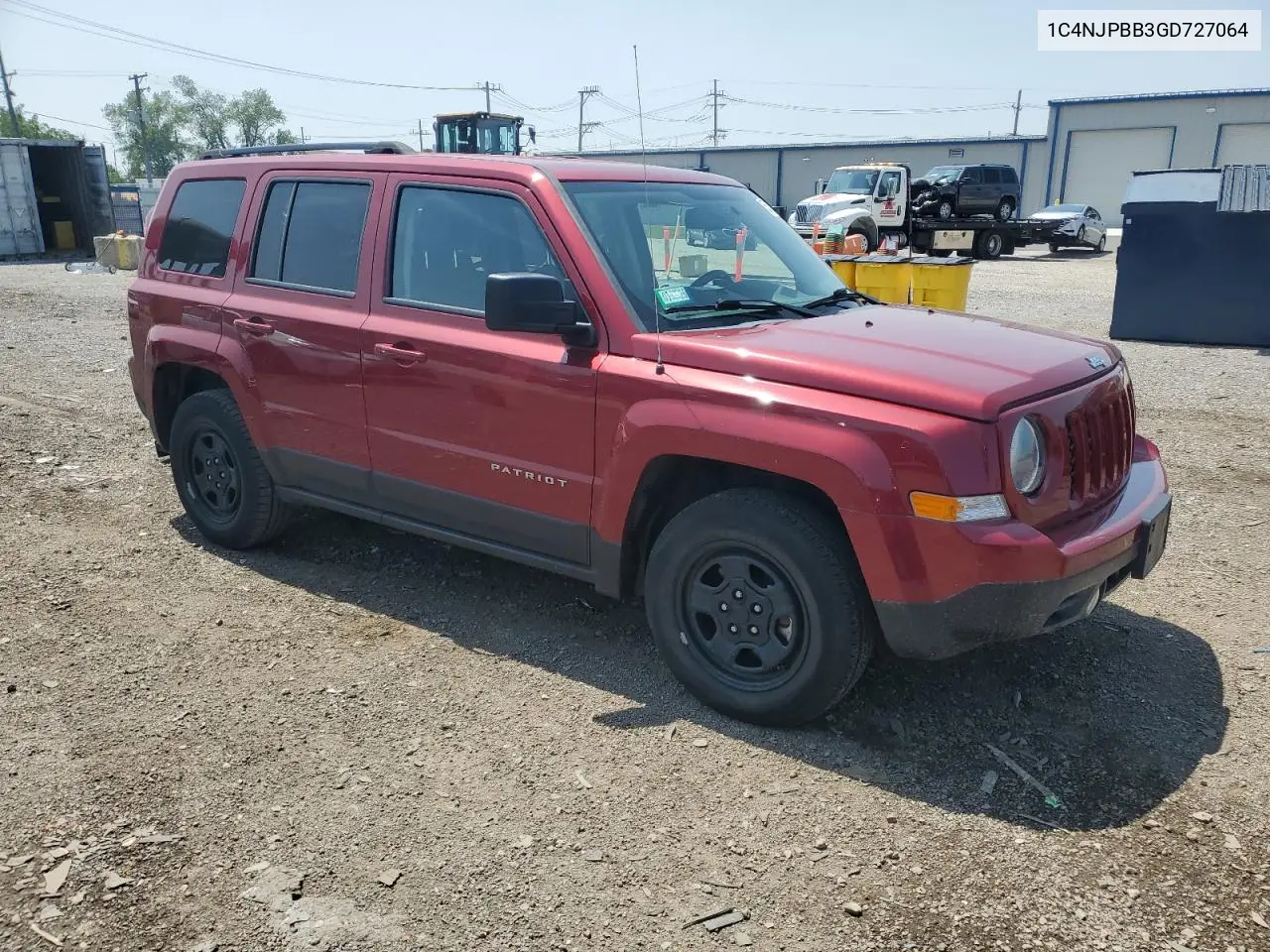 2016 Jeep Patriot Sport VIN: 1C4NJPBB3GD727064 Lot: 65708725