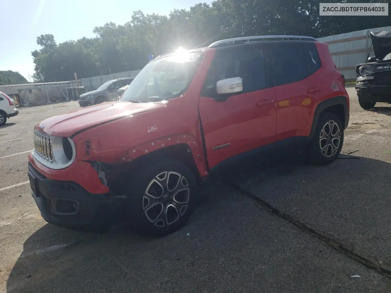 2015 Jeep Renegade Limited VIN: ZACCJBDT0FPB64035 Lot: 61962525