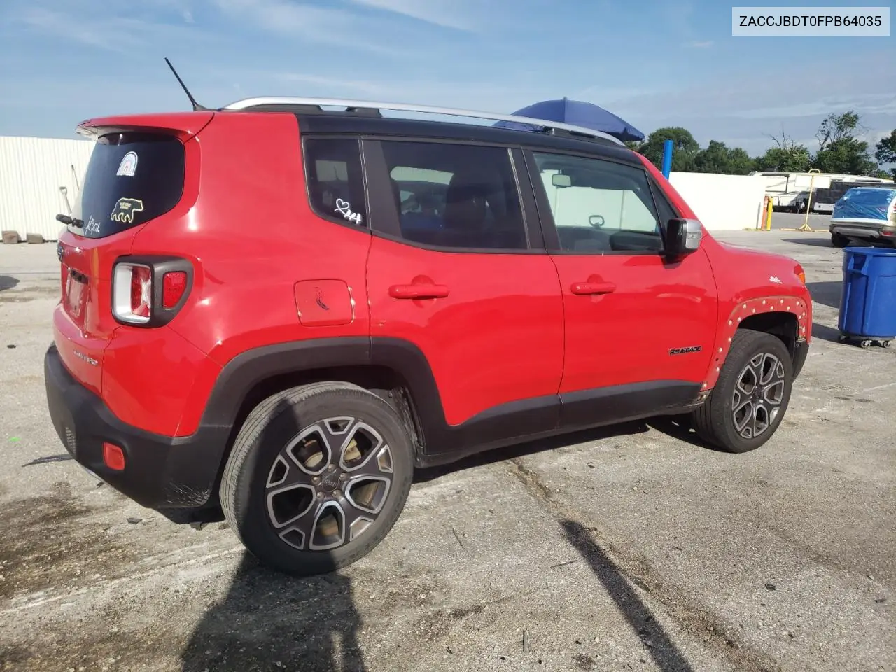 2015 Jeep Renegade Limited VIN: ZACCJBDT0FPB64035 Lot: 61962525