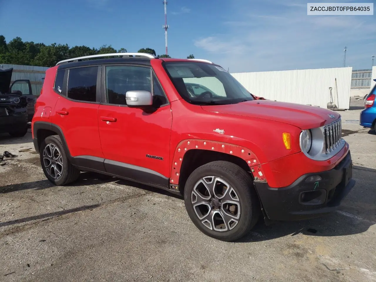 2015 Jeep Renegade Limited VIN: ZACCJBDT0FPB64035 Lot: 61962525