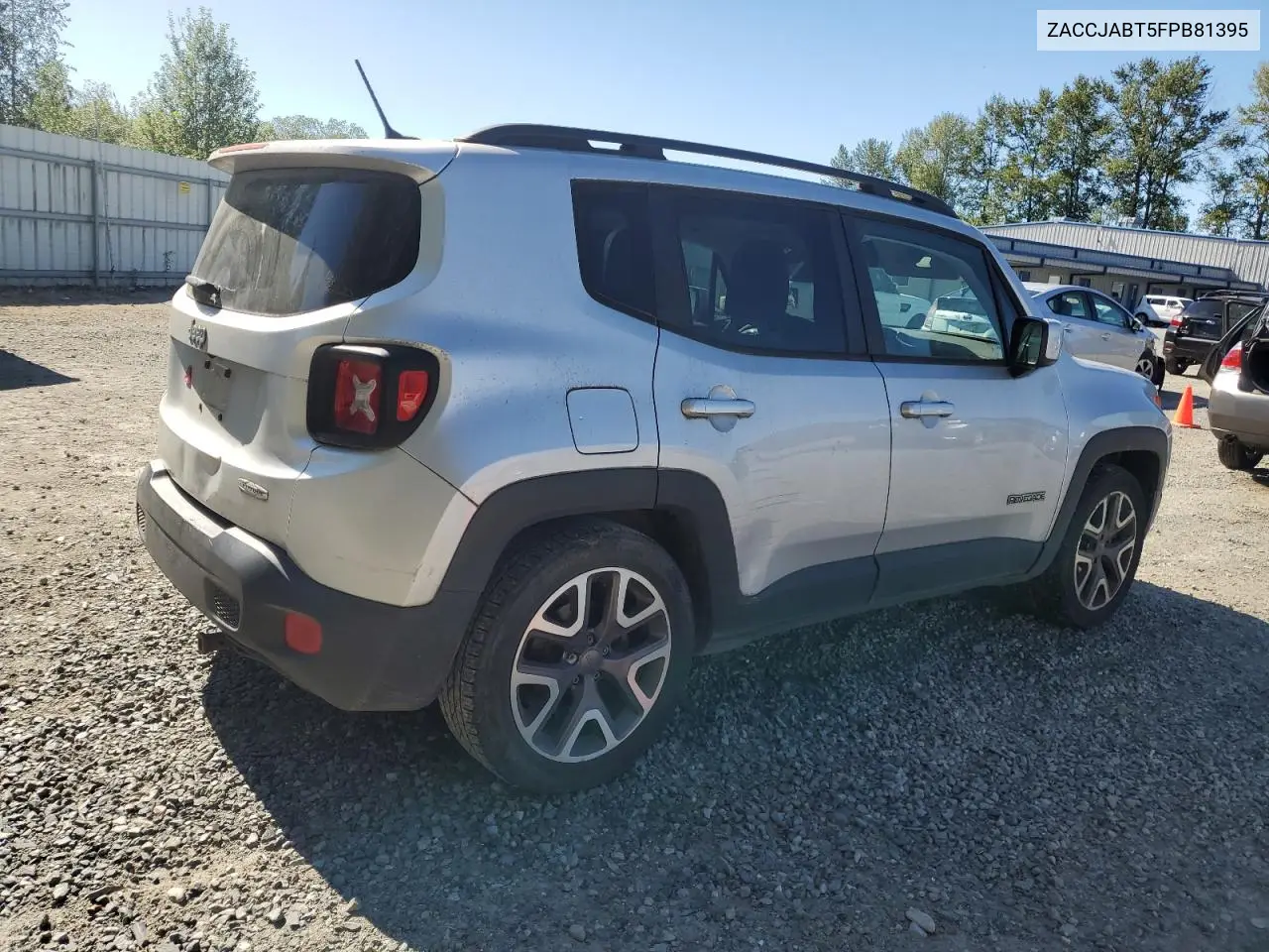 2015 Jeep Renegade Latitude VIN: ZACCJABT5FPB81395 Lot: 63147935