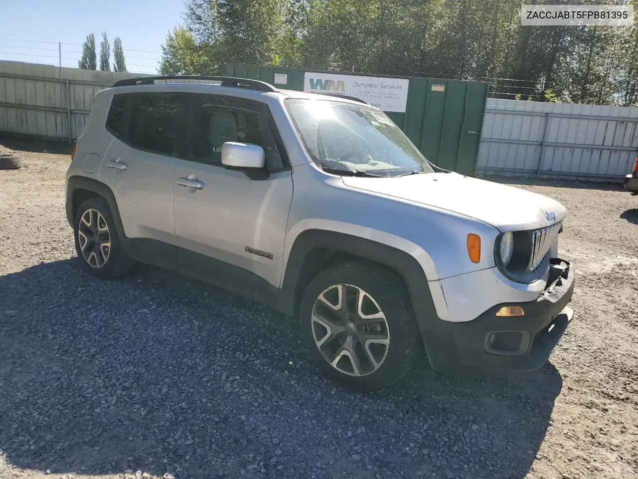 2015 Jeep Renegade Latitude VIN: ZACCJABT5FPB81395 Lot: 63147935