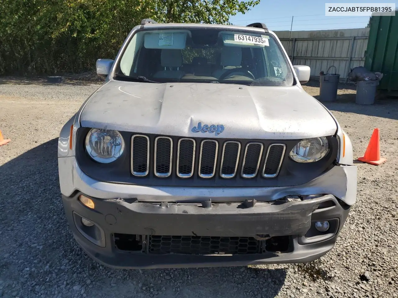 2015 Jeep Renegade Latitude VIN: ZACCJABT5FPB81395 Lot: 63147935