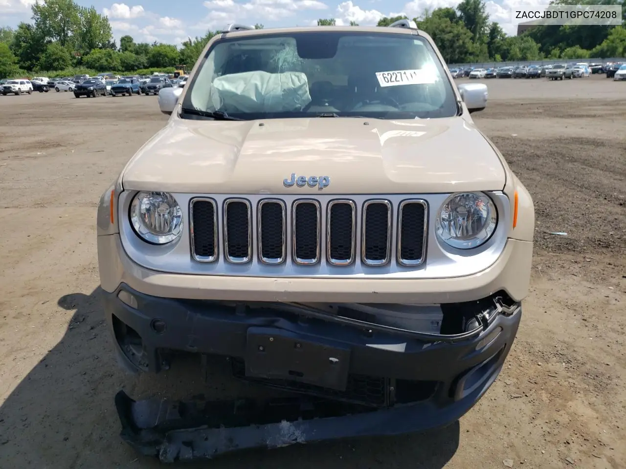 2016 Jeep Renegade Limited VIN: ZACCJBDT1GPC74208 Lot: 62271115