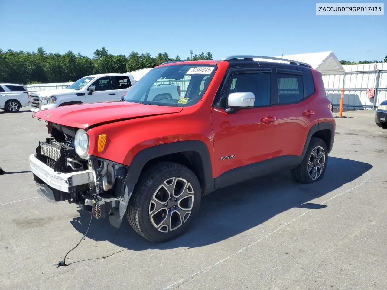 2016 Jeep Renegade Limited VIN: ZACCJBDT9GPD17435 Lot: 62564045