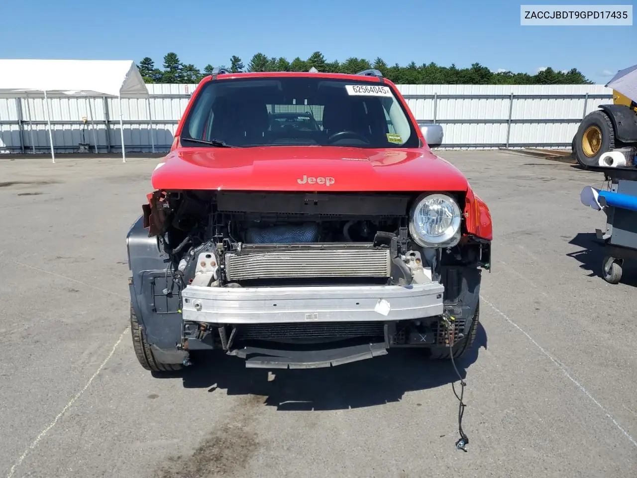 2016 Jeep Renegade Limited VIN: ZACCJBDT9GPD17435 Lot: 62564045