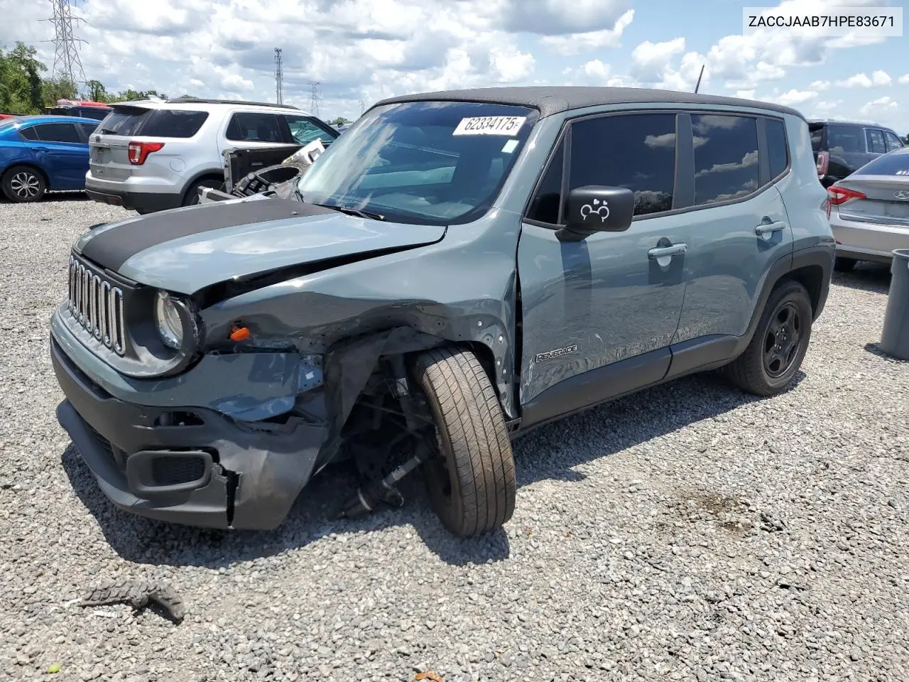 2017 Jeep Renegade Sport VIN: ZACCJAAB7HPE83671 Lot: 62334175