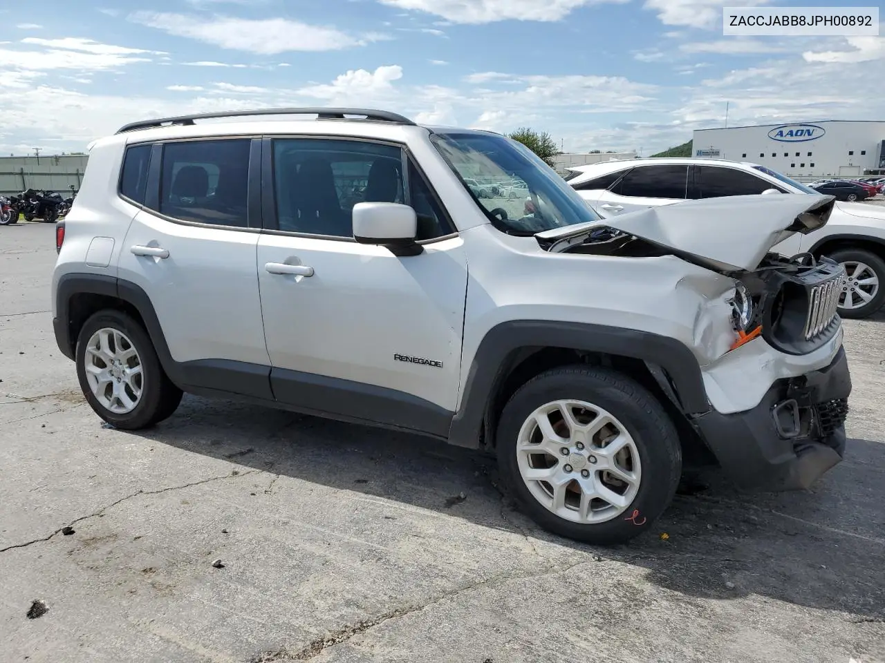 2018 Jeep Renegade Latitude VIN: ZACCJABB8JPH00892 Lot: 62914515