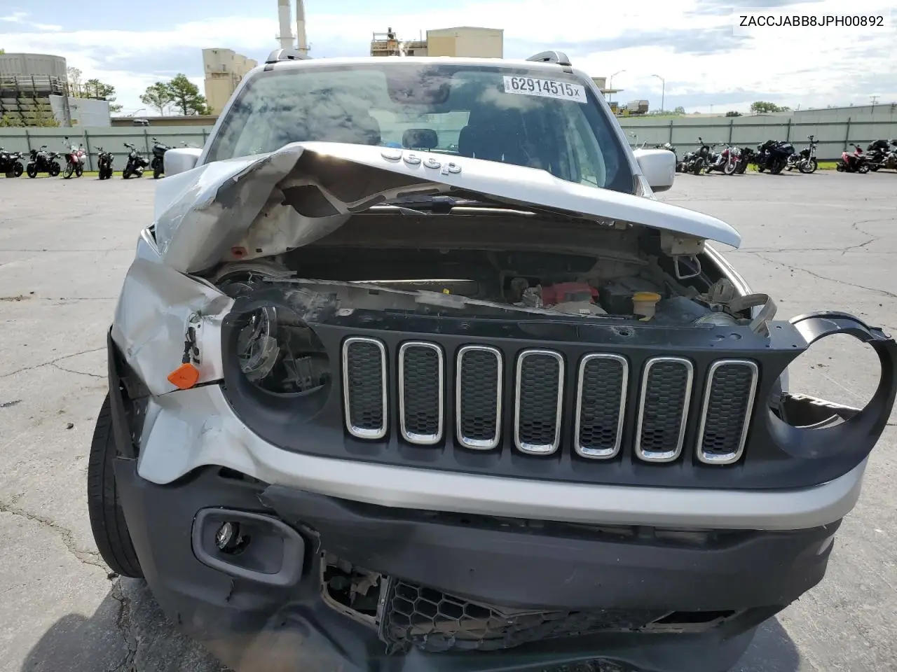 2018 Jeep Renegade Latitude VIN: ZACCJABB8JPH00892 Lot: 62914515