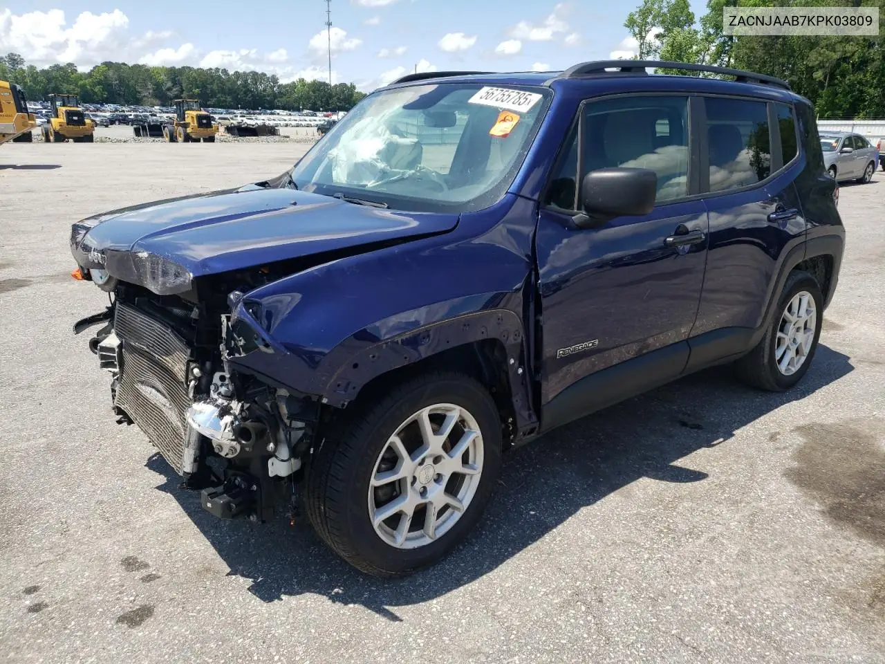 2019 Jeep Renegade Sport VIN: ZACNJAAB7KPK03809 Lot: 56755785