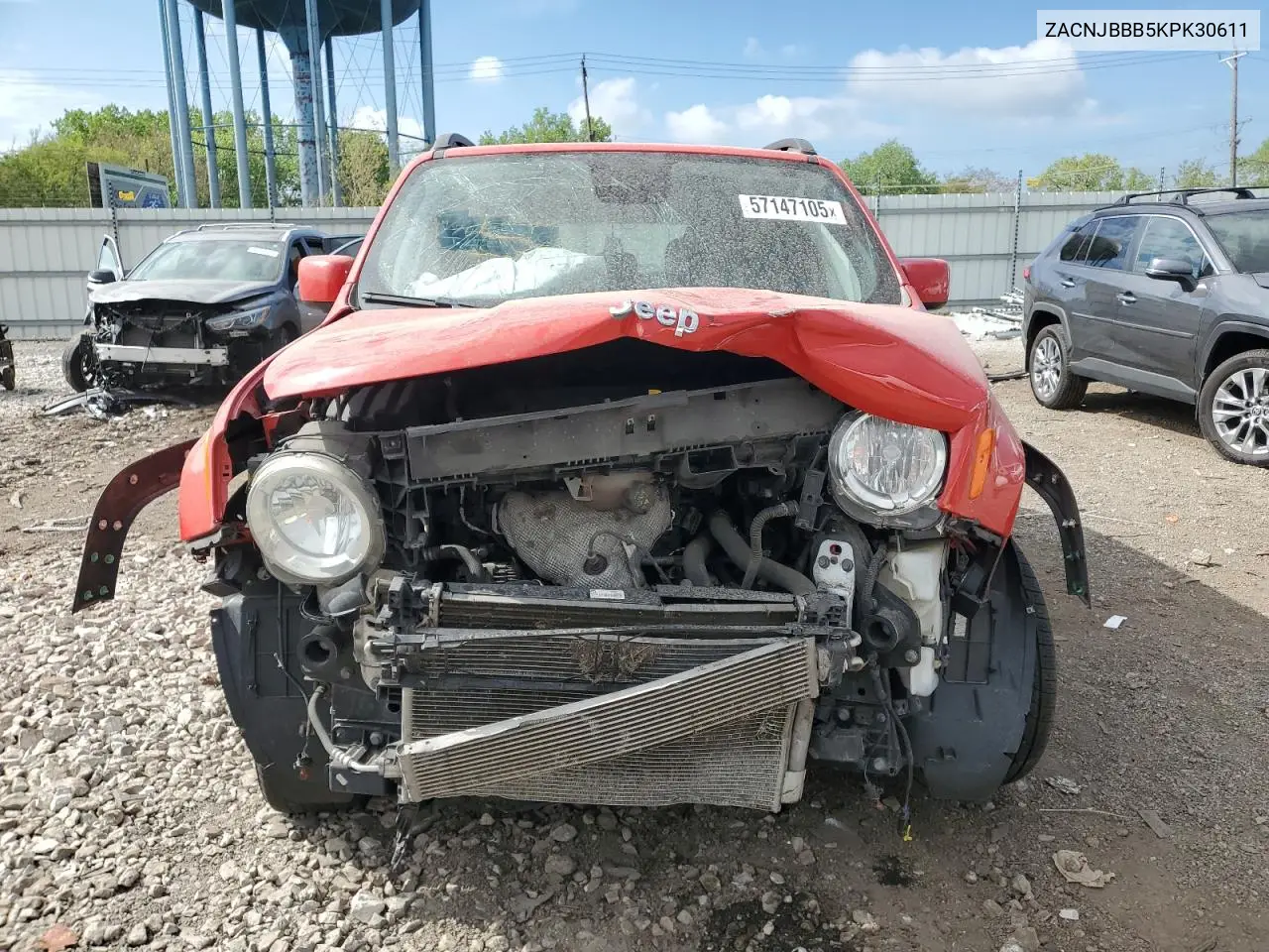 2019 Jeep Renegade Latitude VIN: ZACNJBBB5KPK30611 Lot: 57147105