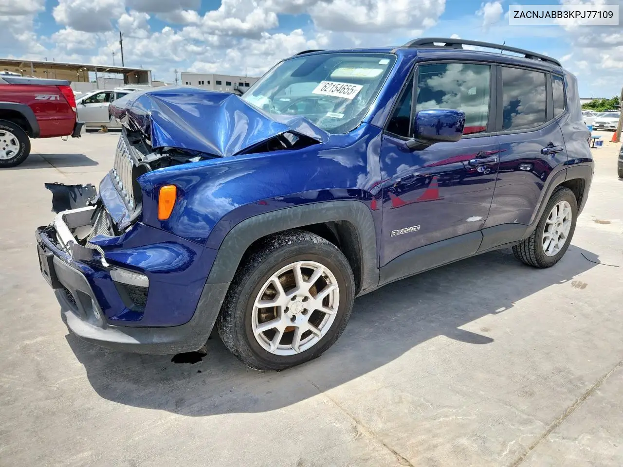 2019 Jeep Renegade Latitude VIN: ZACNJABB3KPJ77109 Lot: 62154655