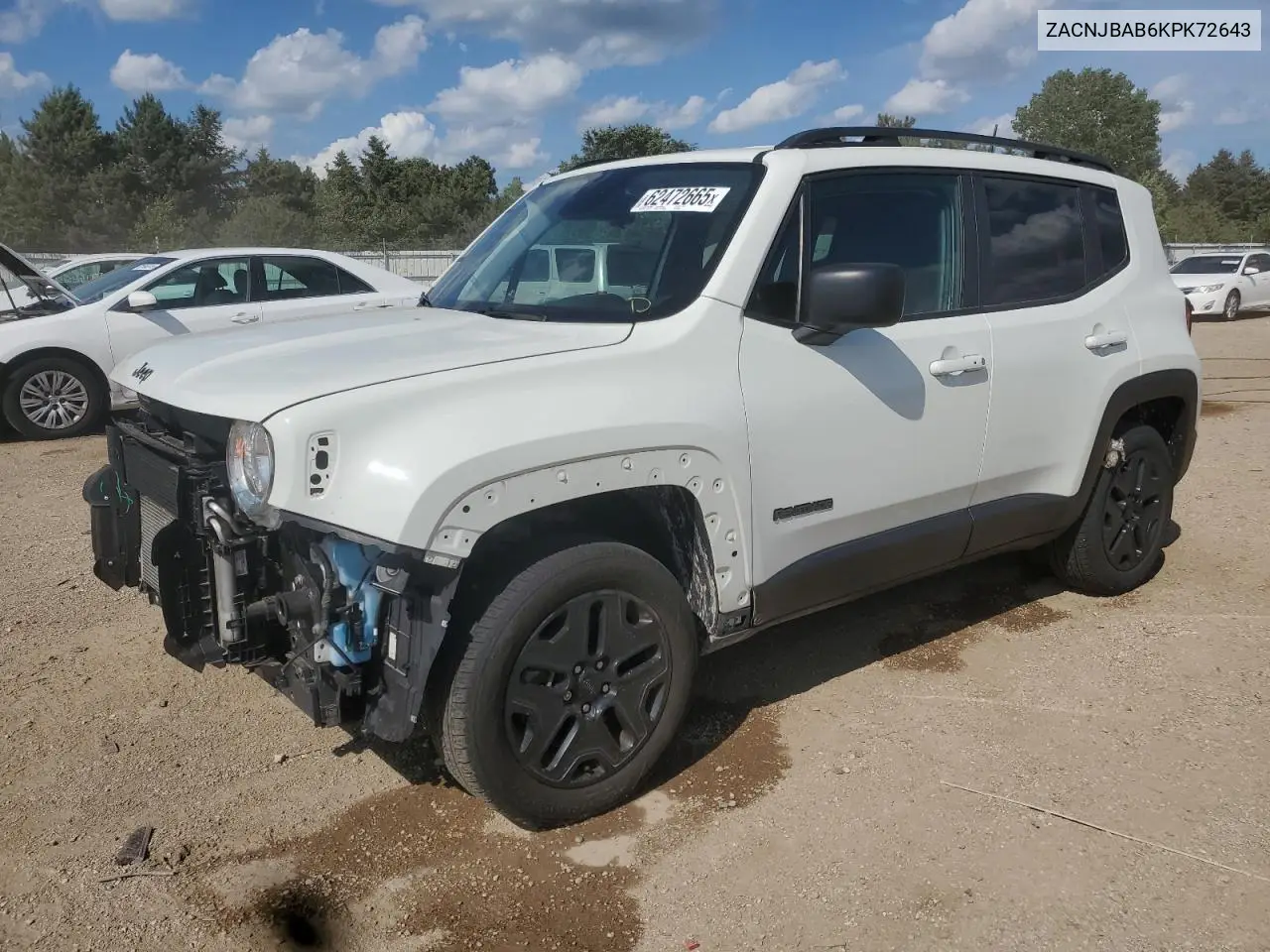 2019 Jeep Renegade Sport VIN: ZACNJBAB6KPK72643 Lot: 62472665