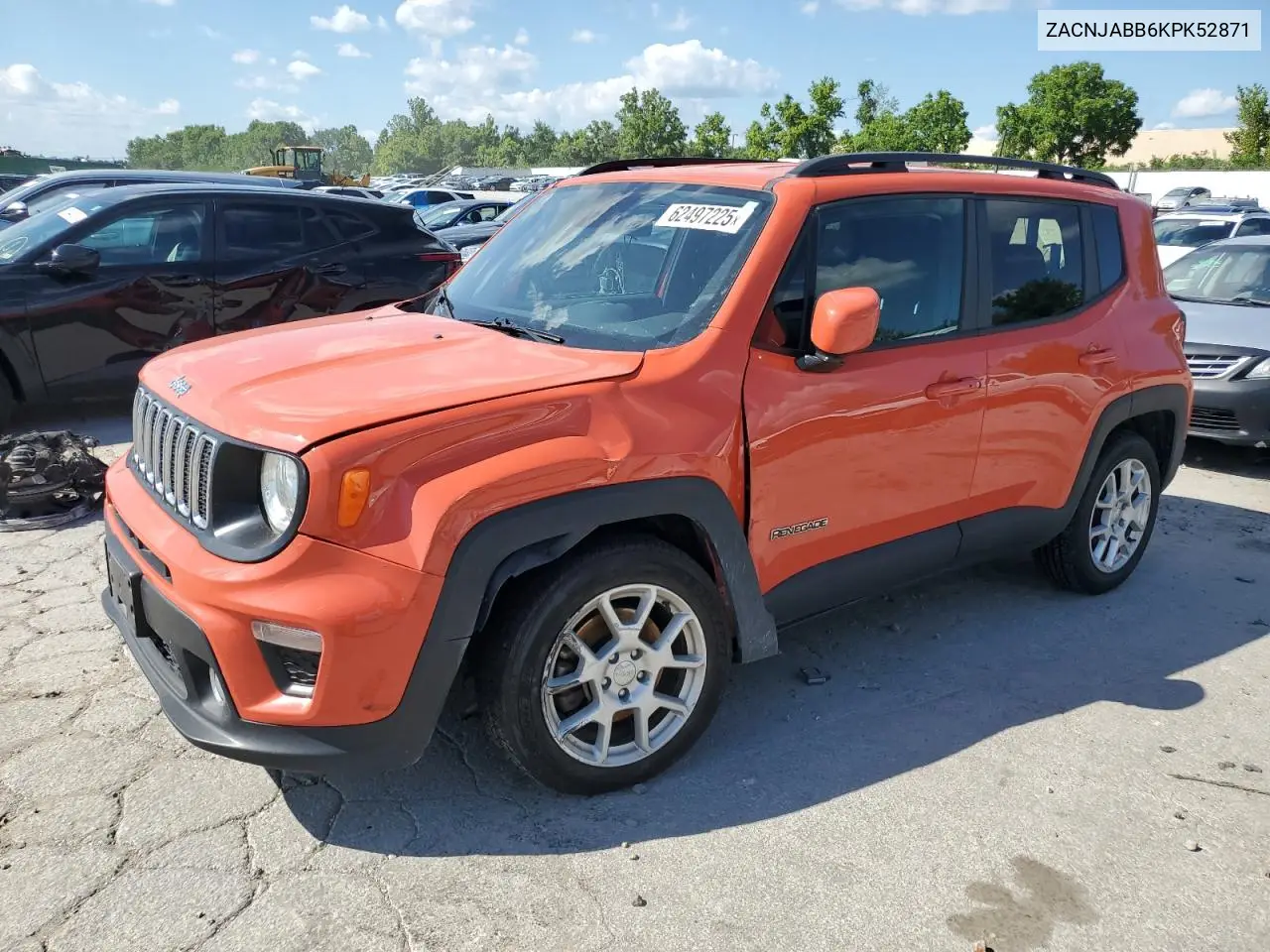 2019 Jeep Renegade Latitude VIN: ZACNJABB6KPK52871 Lot: 62497225
