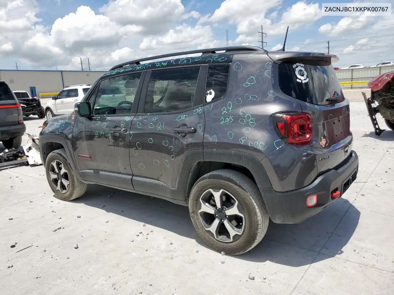 2019 Jeep Renegade Trailhawk VIN: ZACNJBC1XKPK00767 Lot: 63086135