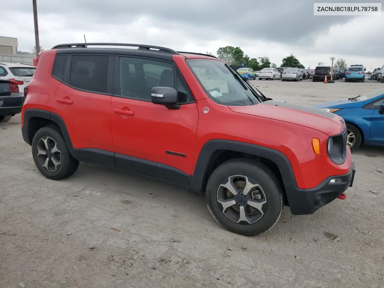 2020 Jeep Renegade Trailhawk VIN: ZACNJBC18LPL78758 Lot: 56704665