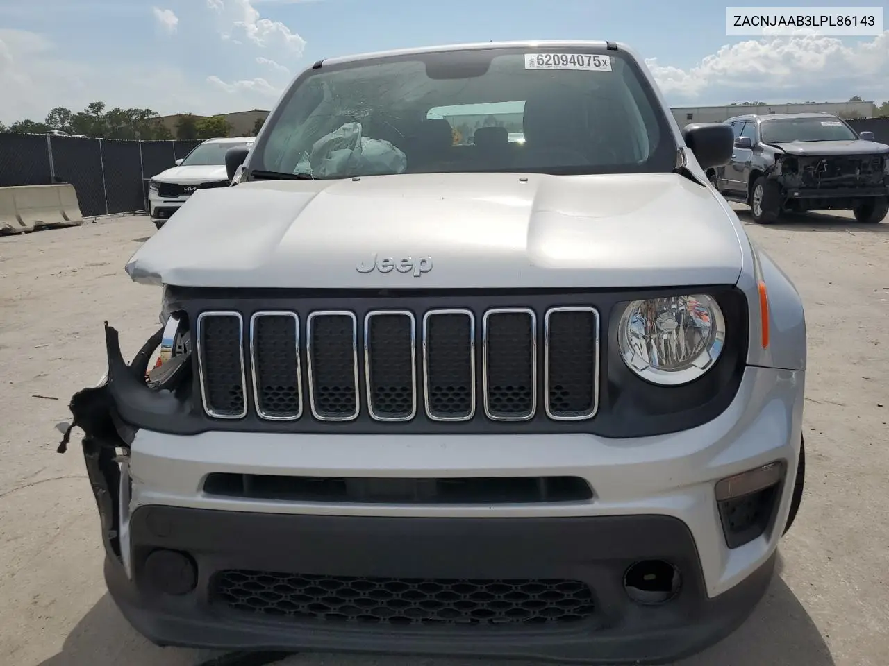 2020 Jeep Renegade Sport VIN: ZACNJAAB3LPL86143 Lot: 62094075