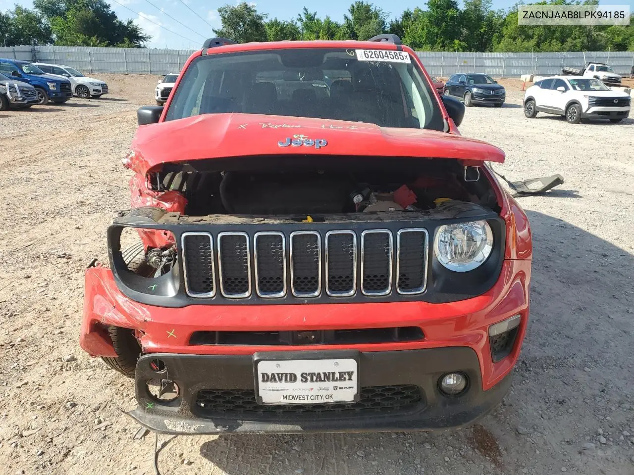 2020 Jeep Renegade Sport VIN: ZACNJAAB8LPK94185 Lot: 62604585