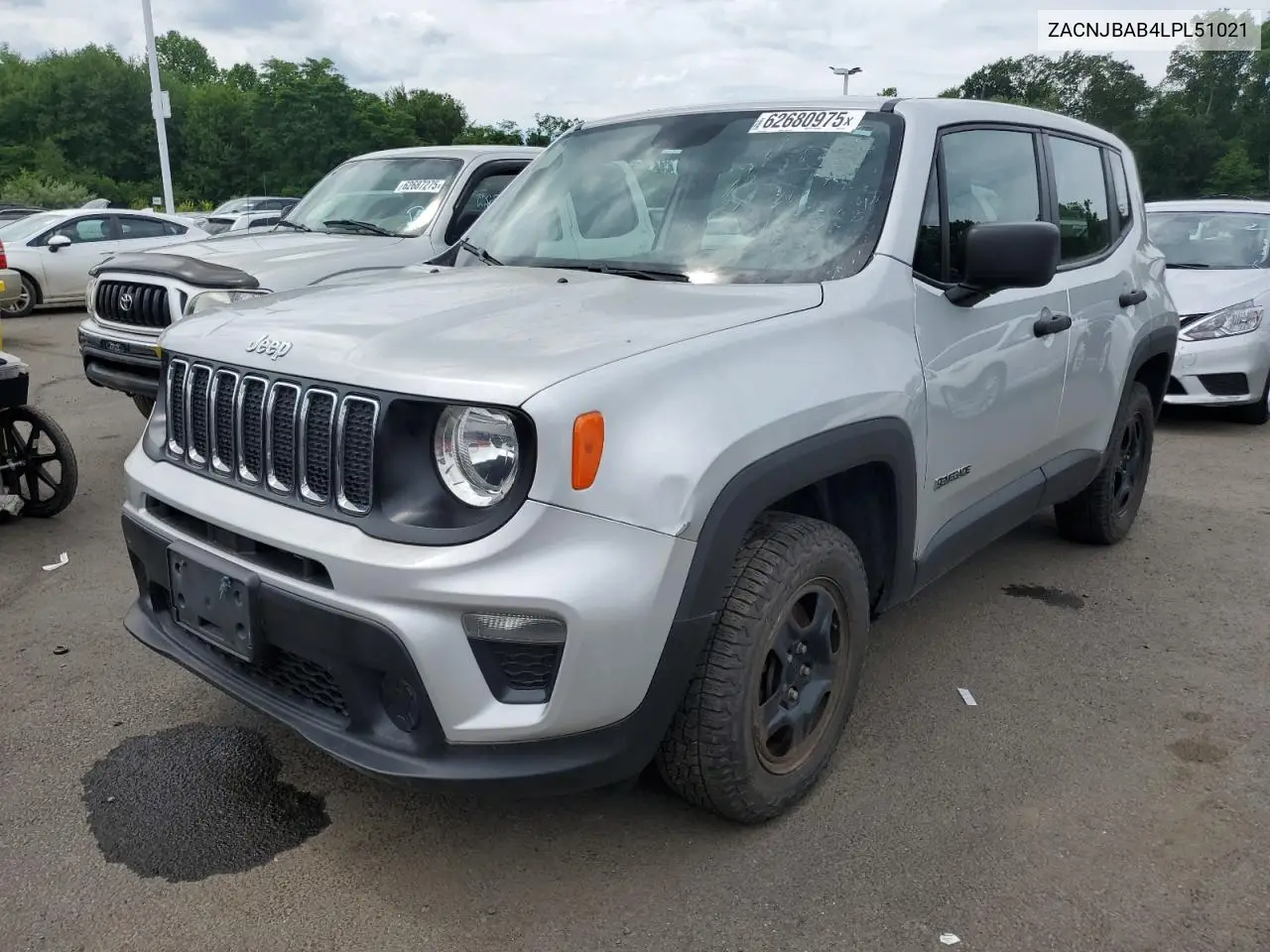 2020 Jeep Renegade Sport VIN: ZACNJBAB4LPL51021 Lot: 62680975