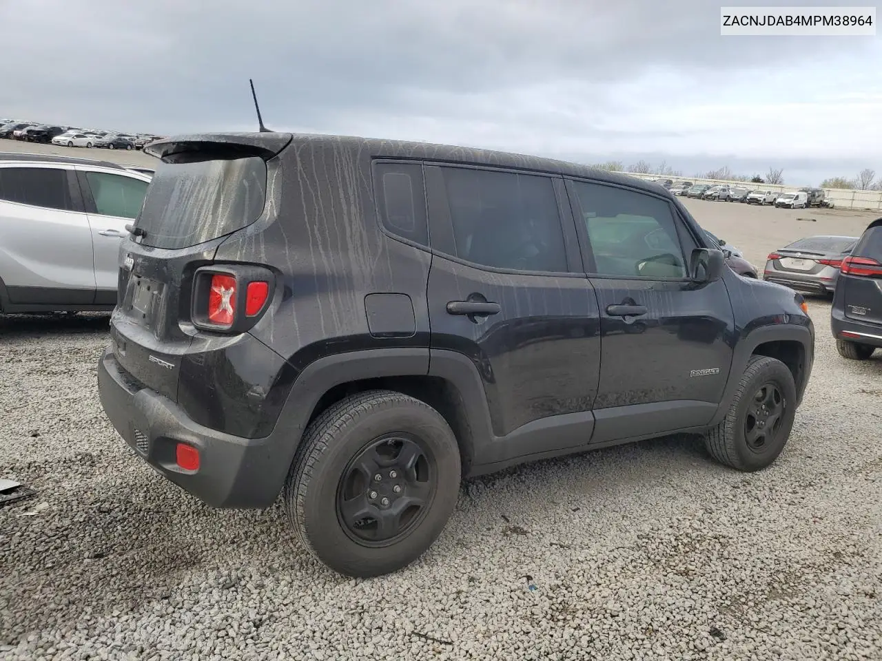 2021 Jeep Renegade Sport VIN: ZACNJDAB4MPM38964 Lot: 52051605