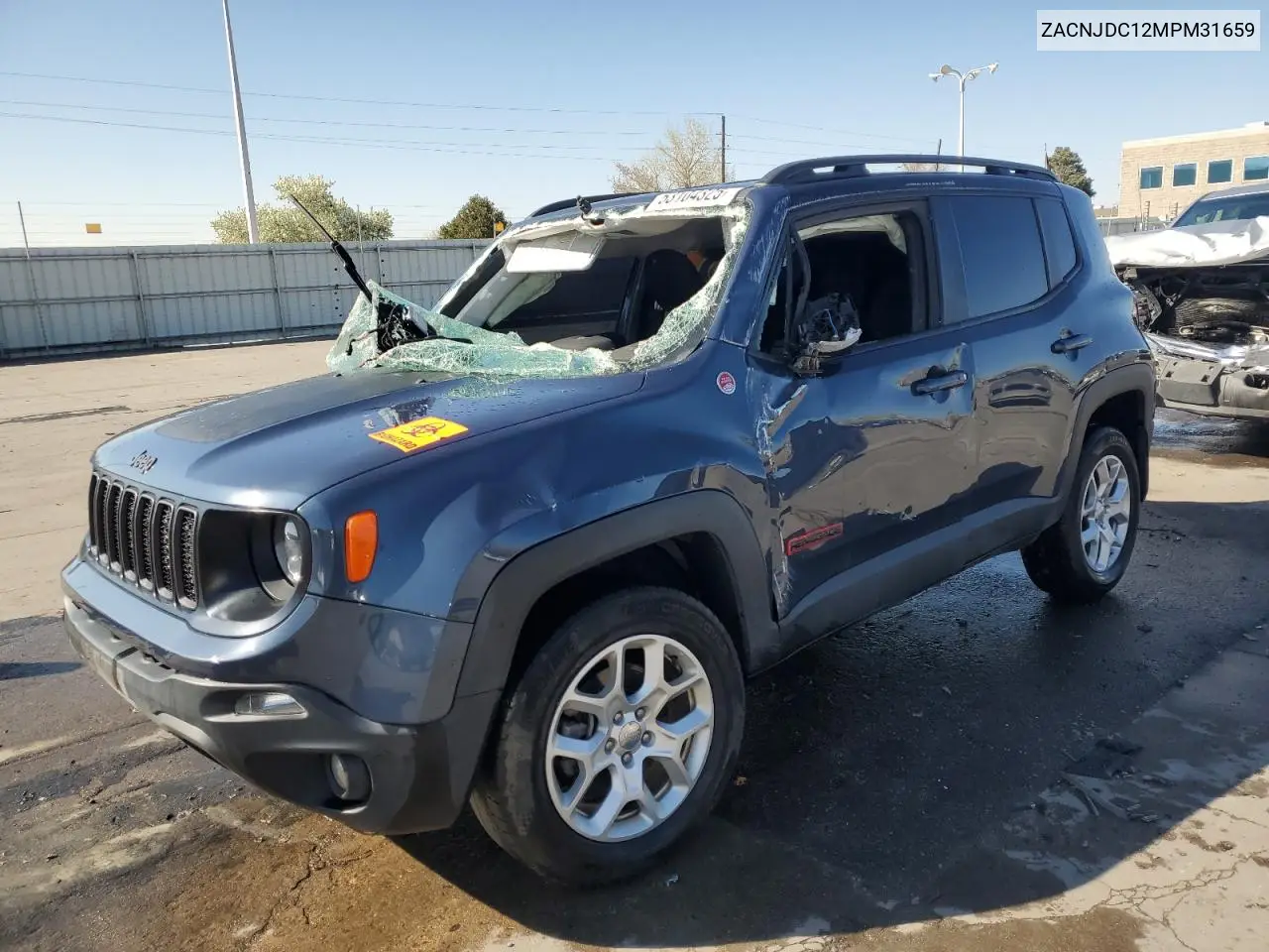 2021 Jeep Renegade Trailhawk VIN: ZACNJDC12MPM31659 Lot: 53104325