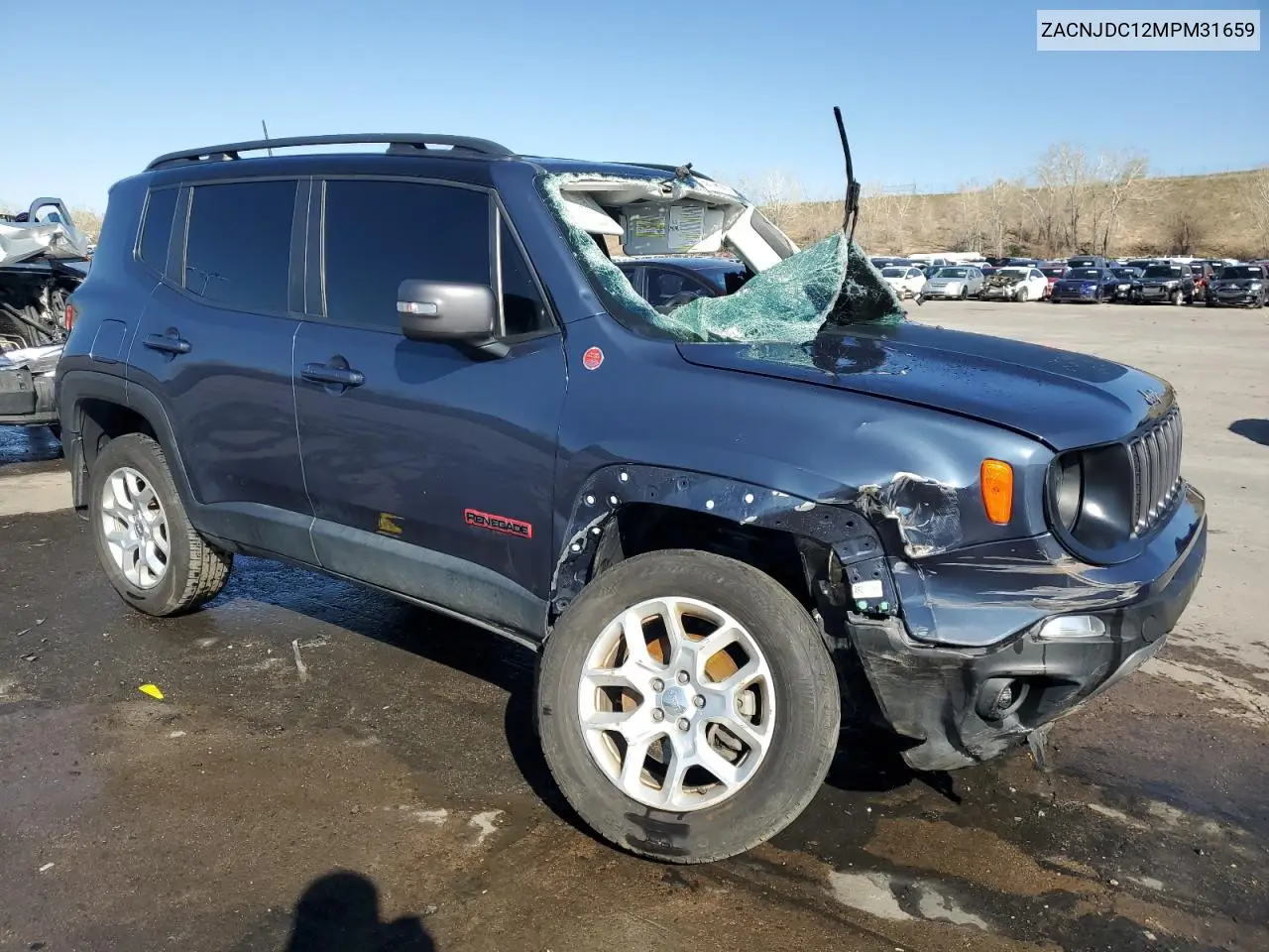 2021 Jeep Renegade Trailhawk VIN: ZACNJDC12MPM31659 Lot: 53104325