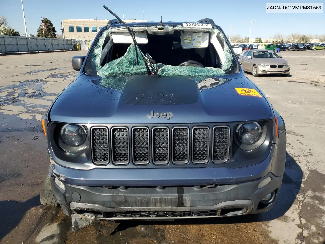 2021 Jeep Renegade Trailhawk VIN: ZACNJDC12MPM31659 Lot: 53104325