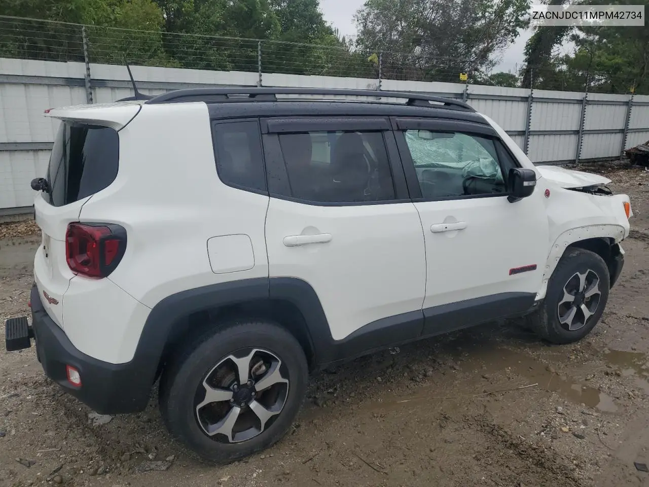 2021 Jeep Renegade Trailhawk VIN: ZACNJDC11MPM42734 Lot: 55998325
