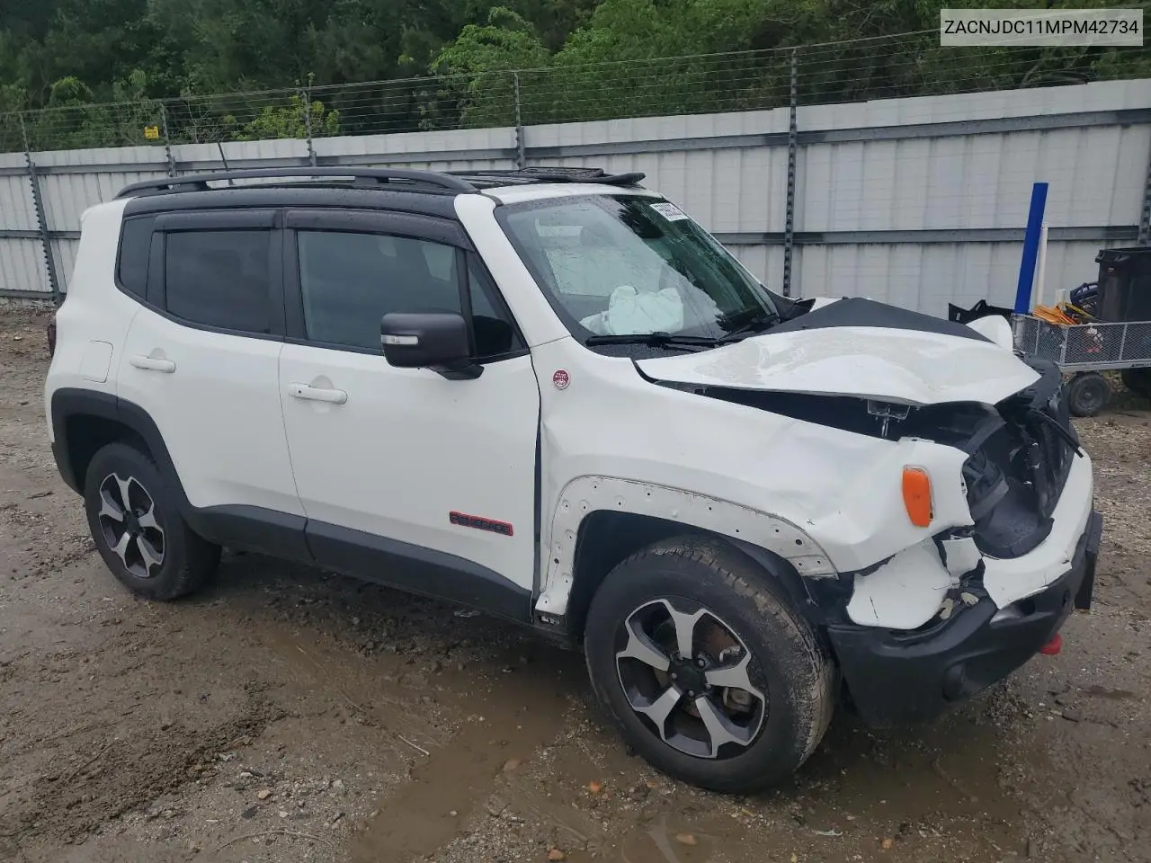 2021 Jeep Renegade Trailhawk VIN: ZACNJDC11MPM42734 Lot: 55998325