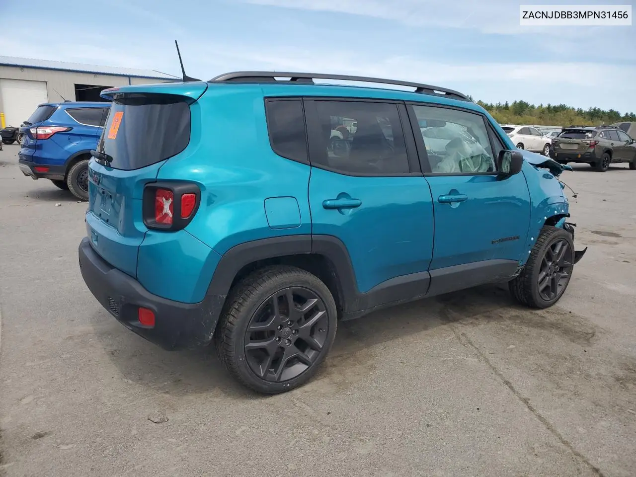 2021 Jeep Renegade Latitude VIN: ZACNJDBB3MPN31456 Lot: 56538105