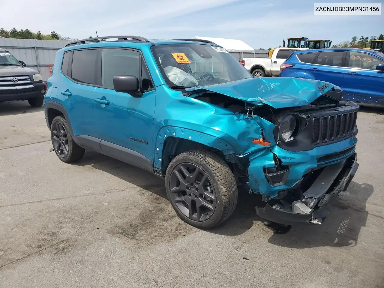 2021 Jeep Renegade Latitude VIN: ZACNJDBB3MPN31456 Lot: 56538105