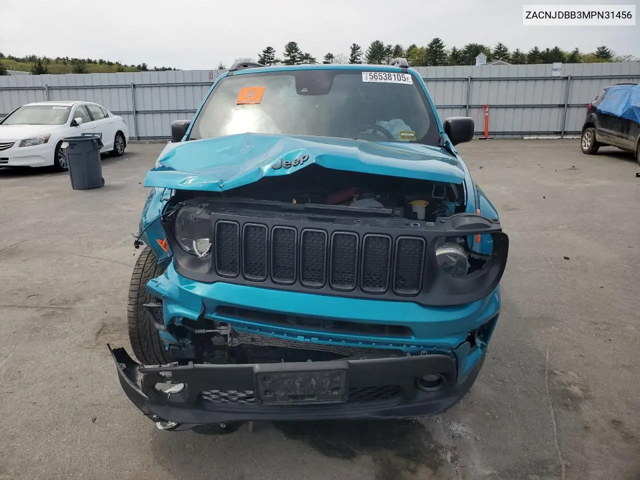 2021 Jeep Renegade Latitude VIN: ZACNJDBB3MPN31456 Lot: 56538105