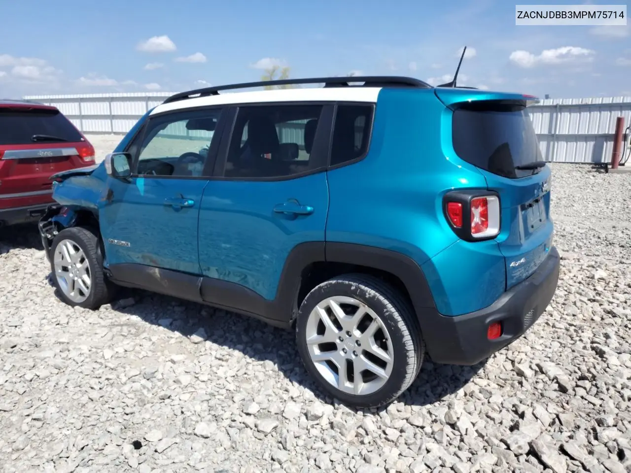 2021 Jeep Renegade Latitude VIN: ZACNJDBB3MPM75714 Lot: 56912925